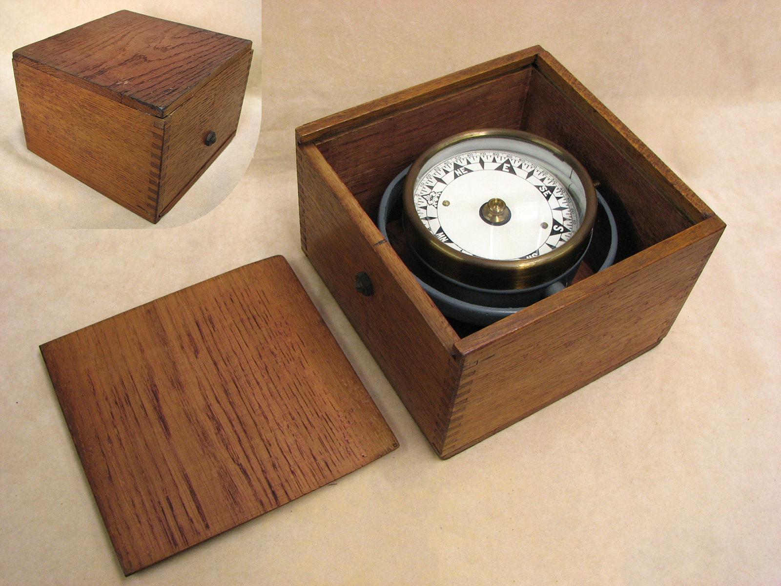 Unbranded Sestrel style gimbal mounted ships compass by Henry Browne & Son